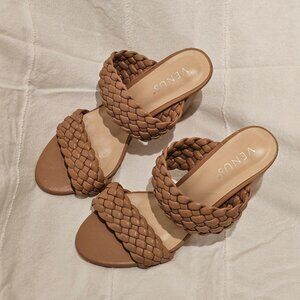 Venus Braided Double Strap Mules (8.5)